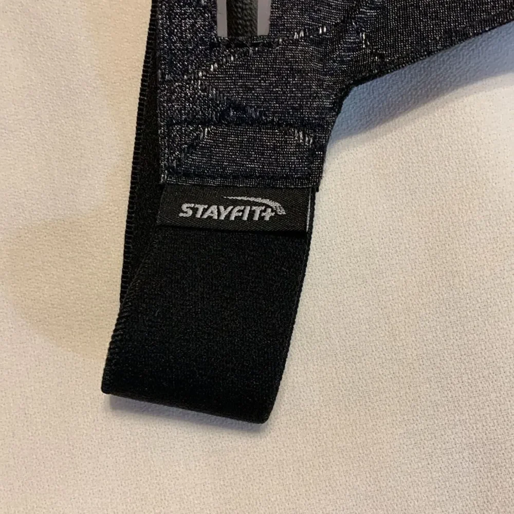 Waist belt gray/black for runners/athletes. Holds phone/keys, etc